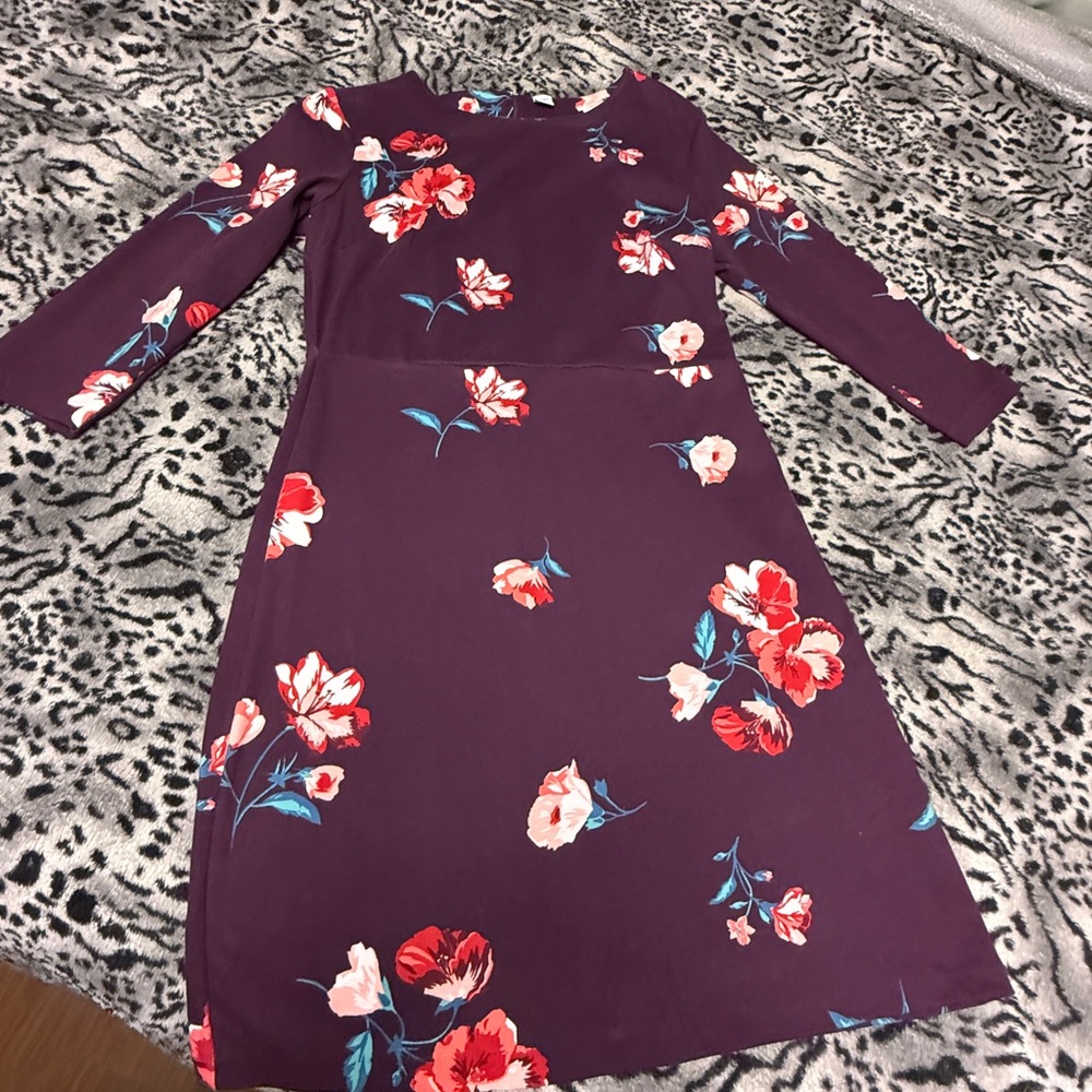 Old Navy Purple Sheath Dress Long Sleeve Crew Neck